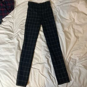 Tight Fitted Garage Pants | US Size XS | Black with White Lines